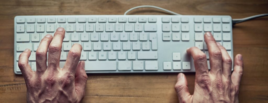 Firing off a quick reply to an email.